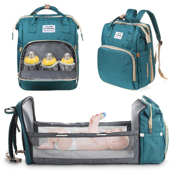 🍼🤱🎒Multi Diaper Bag With Baby Bed Crib Backpack - Picture 1 of 13